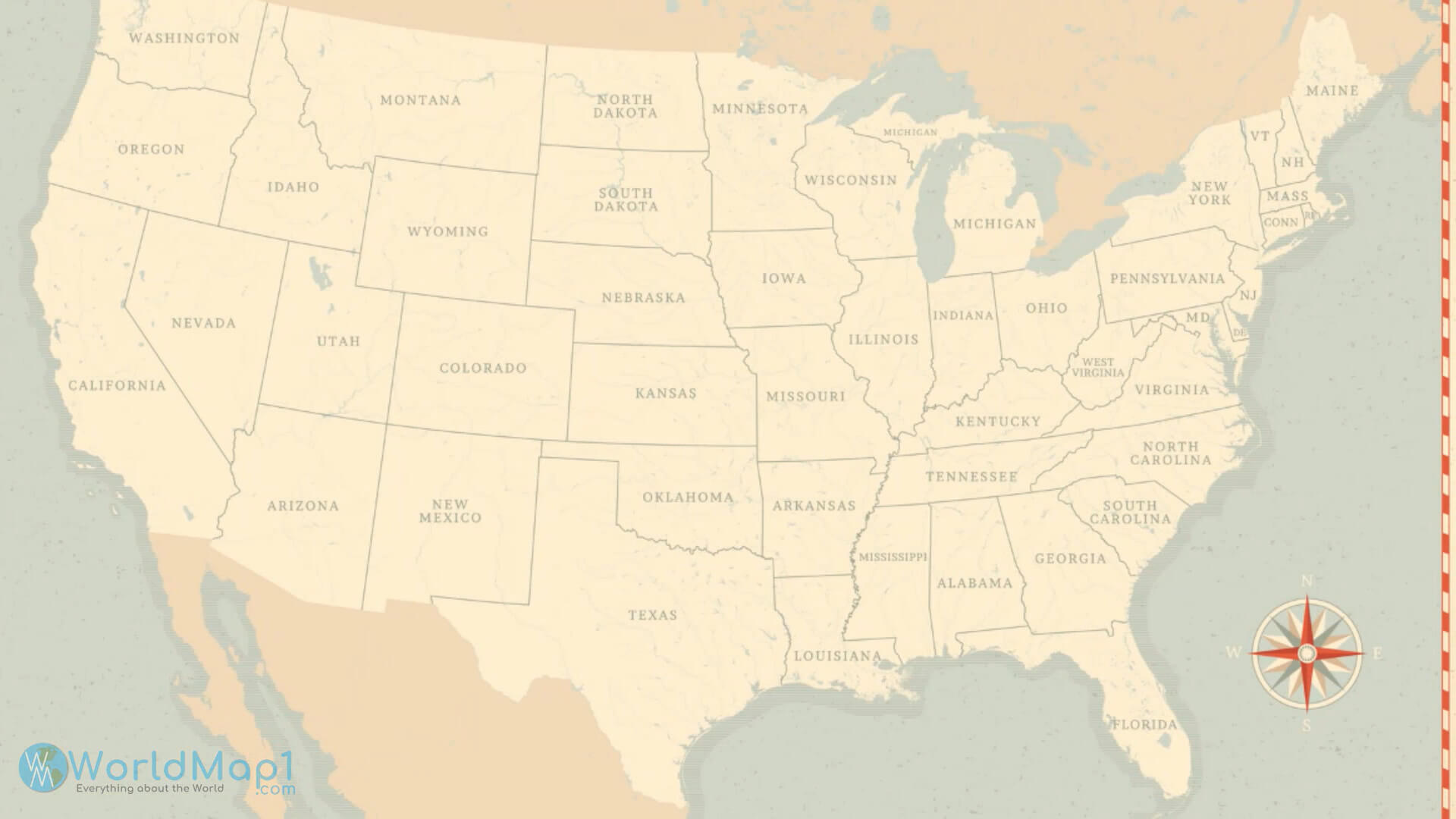 Geographic United States Map